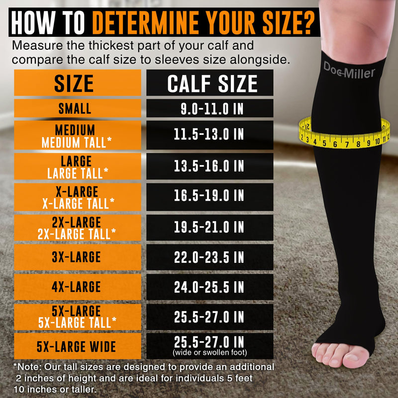 Doc Miller Open Toe Compression Socks, 20-30 mmHg, Toeless Compression Sleeves for Legs, Knee High Stockings for Shin Splints, Varicose Veins, Travel, Calf Support & Muscle Recovery, Men & Women, Pair Medium Pink - BeesActive Australia