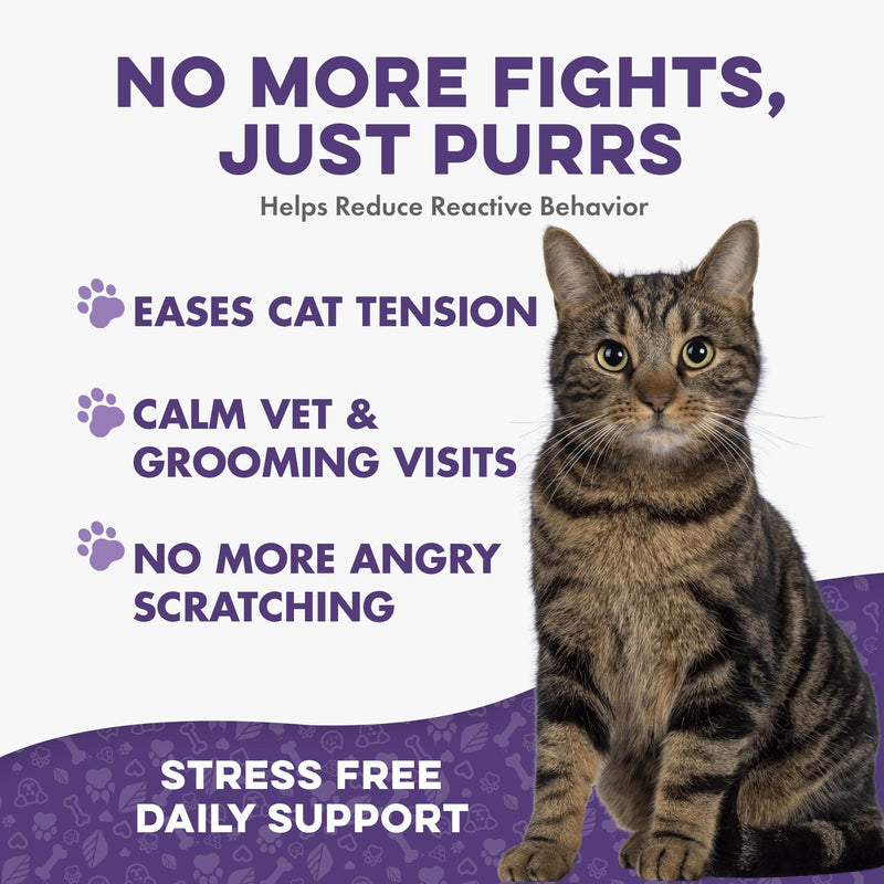 Anti Aggression for Cats Calming Remedy, A Natural Diffuser and Cat Calming Aid for Stress, Spiteful Spraying, Scratching & Territorial Behavior, Non-Drowsy, 400 Odorless, Tasteless Pills Kitten - 400 Pills
