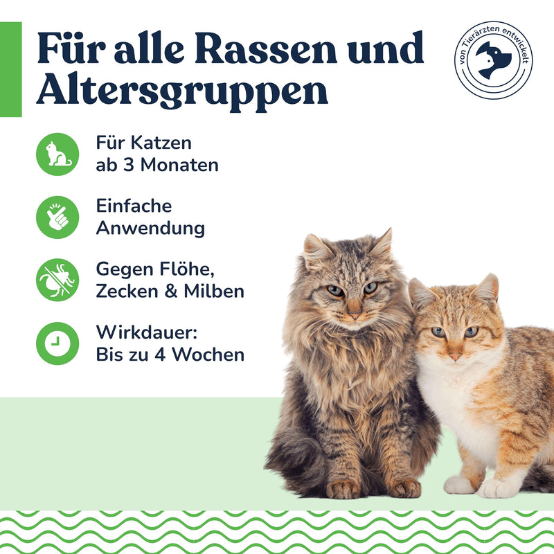 FELMO Defense Spot-on for cats (4x1ml) with margosa extract and geraniol for natural prevention against ticks, fleas and mosquitoes - without chemicals - BeesActive Australia