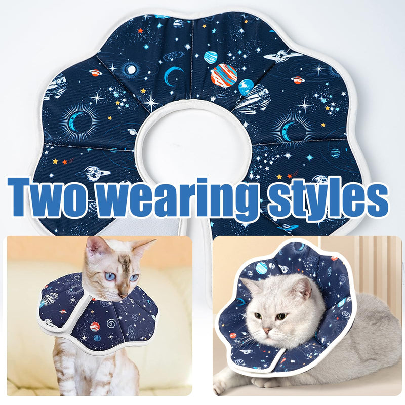 Cat Collar to Stop Licking Post Surgery Adjustable Cat Cone Collar Soft Foldable 19-25cm Neck Circumference Elizabethan Collar for Cats Kittens Puppies M - BeesActive Australia