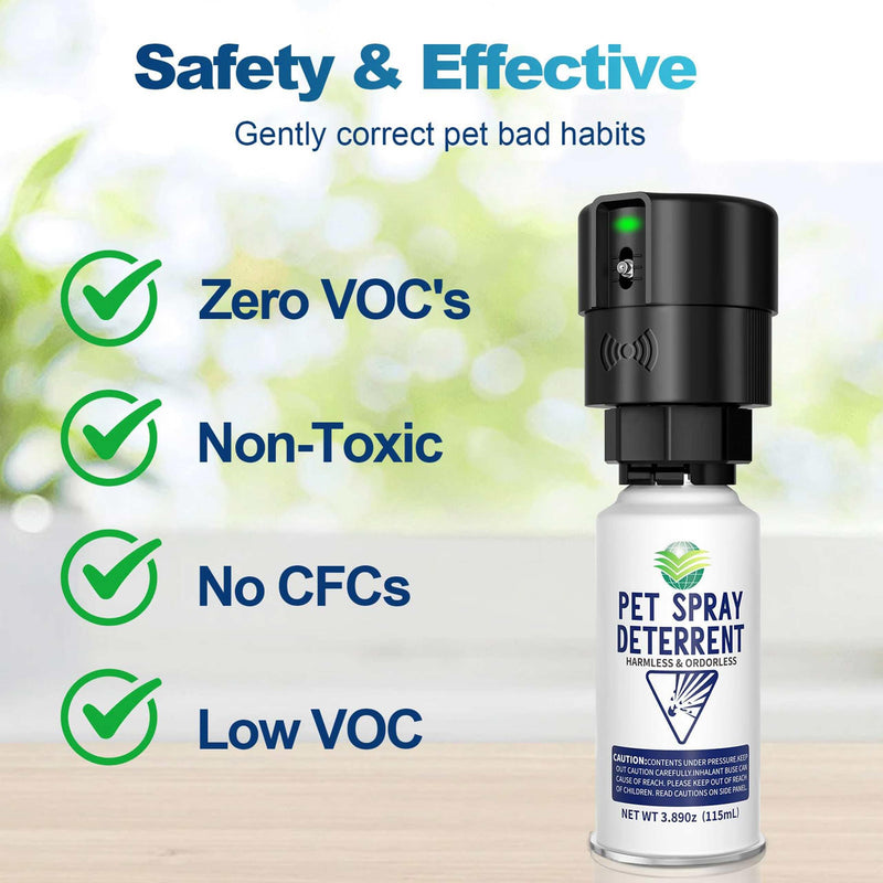 Cat Deterrent Spray Refill, Pet Spray Deterrent System, Motion Activated Cat System, Cat & Dog Odorless & Indoor, Up to 3 Feet Away, Pet Deterrent Spray Refill White-1 Pack