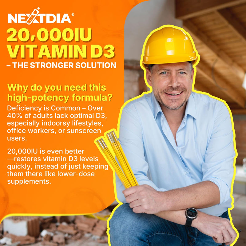 Vitamin D3 20,000 IU + K2 Vitamin (MK4 & MK7) 200mcg + Calcium Citrate, Optimal Vitamin D3 K2 Softgel - Strong Bone & Muscle, Calcium Absorption, Helping Vitamin D Deficiencies, Easy to Swallow, 2Pack 120 Count (Pack of 2)