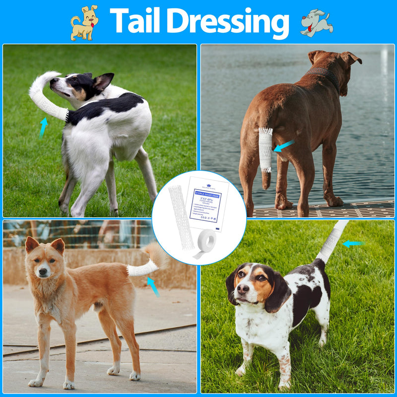 Dog Tail Protector Dog Ends Starter Pack Dog Tail Dressing Vet Wrap for Dogs Pet Animals - BeesActive Australia