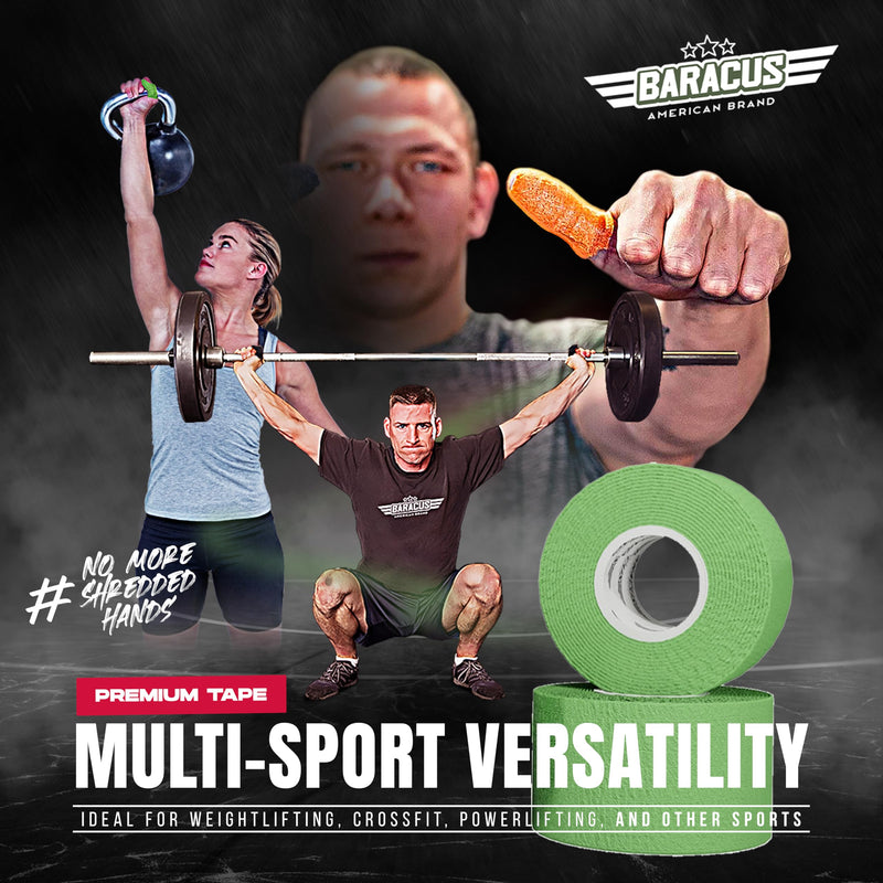 BARACUS Premium Thumb Tape Cross Training and Weightlifting for The Best Hook Grip - 23 ft Long - WOD Tape Chalk and Sweat Proof - Hook Grip Lifting Athletic Thumb Tape (EliteV2Box) Elitev2box - BeesActive Australia