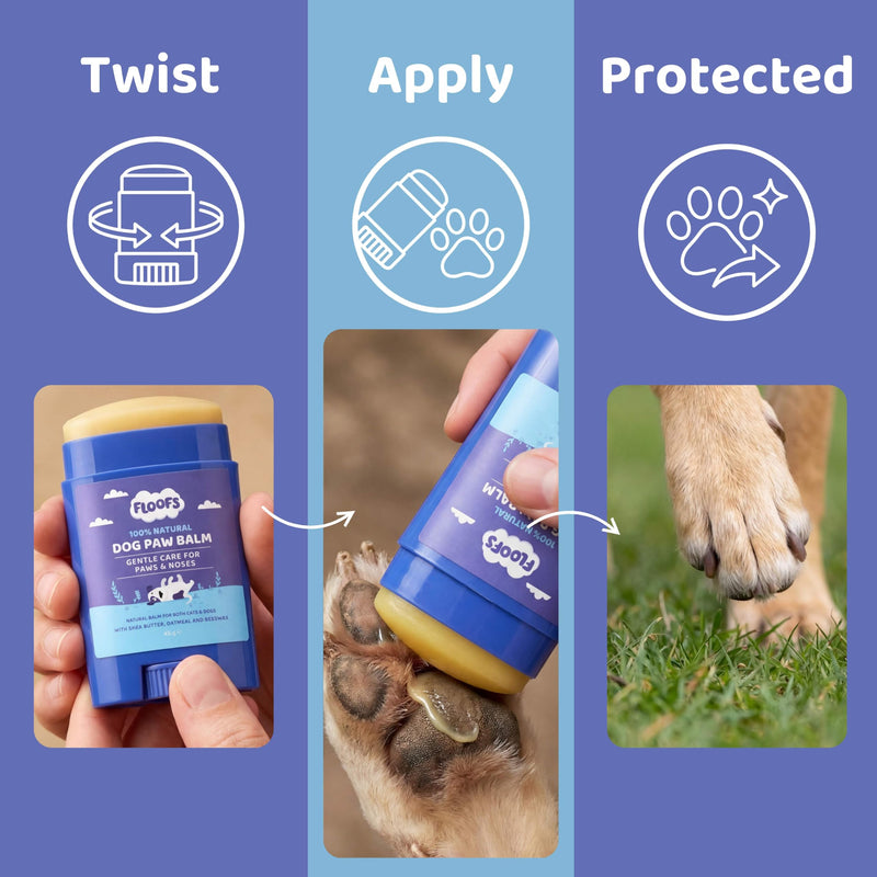 Dog Paw Balm, Paw and Nose Balm for Dogs. All Natural Paw Balm for Dogs. Easy Application Dog Moisturiser, Great for Cracked Paws and Dry Noses, 41g