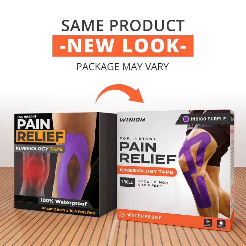 Kinesiology Tape-Incredible Support for Athletic Sports and Recovery+Free Taping Guide-Uncut 2 inch 16.4 feet Roll (Indigo Purple + Free Taping Guide, Pack of 1) Pack A: Indigo Purple 16.4 Feet - Uncut