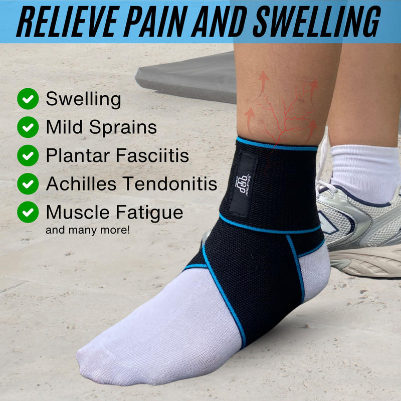 MDUB Ankle Support Wrap 1 Pack, Achilles Tendonitis Pain Relief Planter Fasciitis Support Brace, Hiking, Soccer, Basketball, Running, Tennis, Volleyball & Pickleball - BeesActive Australia