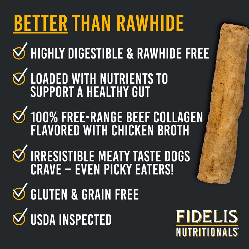 FIDELIS Skin and Coat Supplement for Dogs (120 Vitamin Soft Chews) - Fidelis Collagen Chews Sticks for Dogs – Natural, Healthy Chew for All Dog Sizes 4 Pack - BeesActive Australia