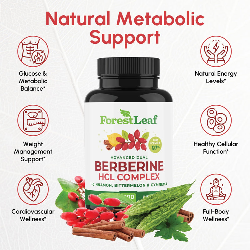 Berberine Supplement 1300mg per Serving- 97% Tested Ultra High Potency Berberine HCl with Ceylon Cinnamon, Bitter Melon & Gymnema, 10:1 Extract Berberis Supplements, Weight Management, 90 Veggie Caps 90 Count (Pack of 1)