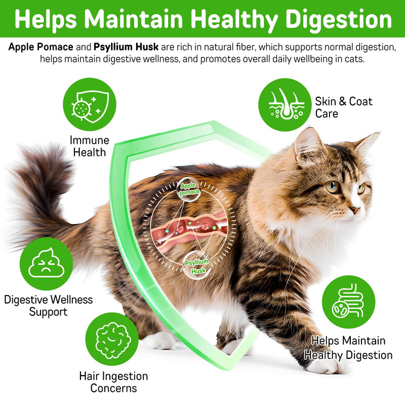 Cat Hairball Remedy Treats, Tasty Supplements to Help Prevent & Remove Hairballs, Supports Digestion, Skin & Coat Health, Chicken 100g (3.7 Oz)