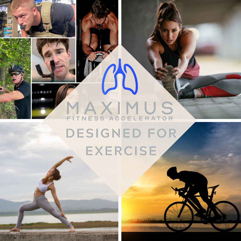 Maximus Lung Trainer Device | VO2 Max Trainer for Endurance Training, Breathing Exercise & Lung Capacity, Portable Resistance Exerciser for Supporting Fitness & Oxygen - BeesActive Australia