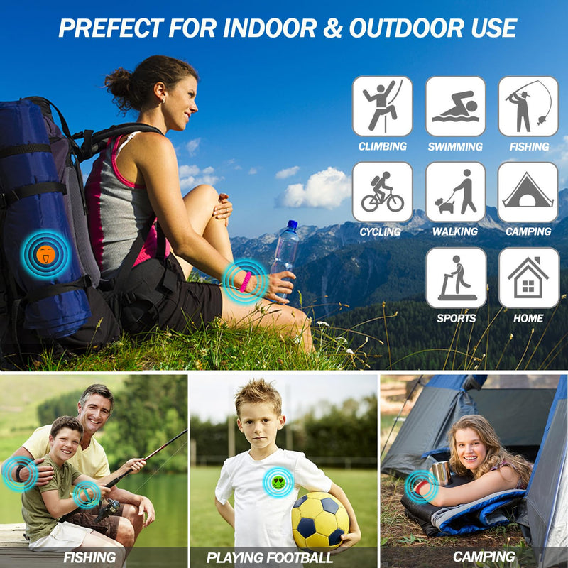 Mosquito Repellent Bracelets 50 Pack, Individually Wrapped Mosquito Repellent Bands with 60 Pcs Mosquito Repellent Stickers, DEET-Free Mosquito Wristbands Patches for Adults and Kids Indoor Outdoor - BeesActive Australia