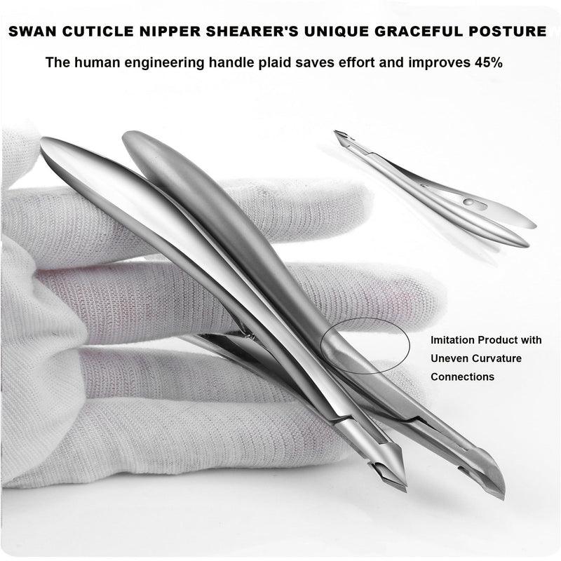 Cuticle Nippers, Professional Accurate Fast Sharp Small Jaw Cuticle Cutters, Nail Cuticle Cutting Pliers, Nail Dead Skin Remover Tool,Stainless Steel Cuticle Trimmer, Silver, Jaw 3mm Jaw-3mm Blade
