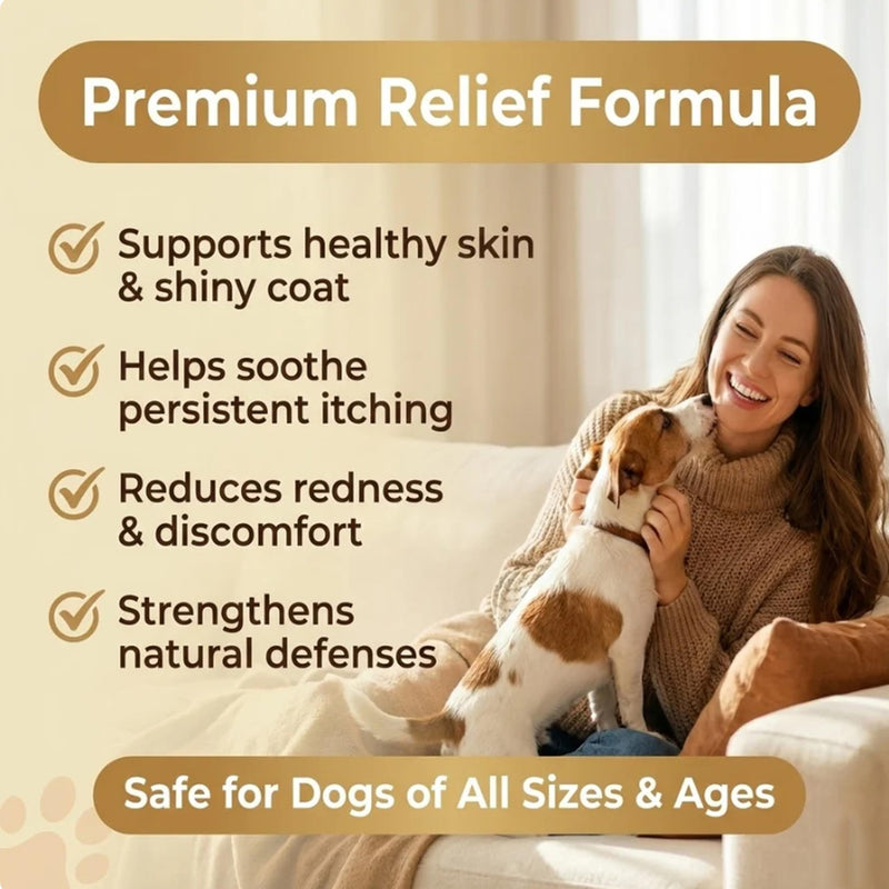 Natural Yeast Relief for Dogs – Supports Skin & Coat Comfort, Ears & Paw Cleanliness – Dog Skin & Coat Support, 60ml (1pc) 1pc