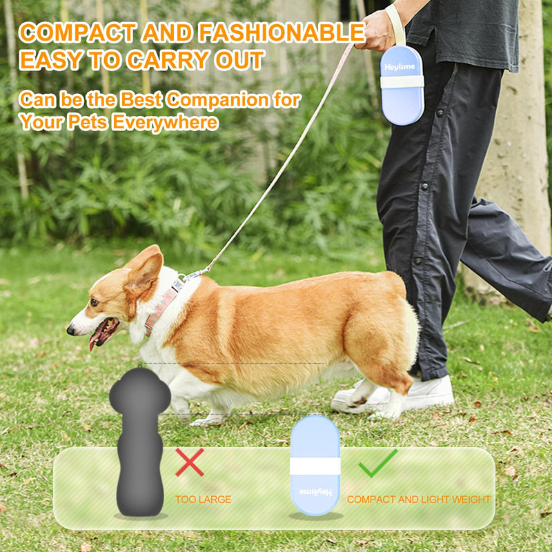 Dog Water Bottle, Dog Bowl 2-in-1, Food Container Large Enough for Dog Treats, Steak, Sticks, Bars, Portable Pet Water Dispenser for Hiking, Travel, Cat Bowls and Pet Water Bottle (blue) blue - BeesActive Australia