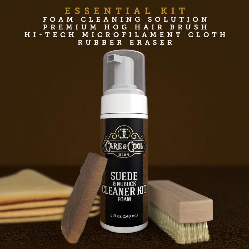 Care & Cool Suede and Nubuck Cleaner Foam Kit (5 oz) - Revitalizes and Refreshes Shoes, Boots, Clothes, and Furniture - BeesActive Australia