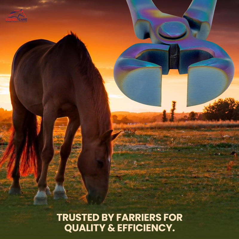 Premium Farrier Hoof Nipper - Chrome Vanadium Steel, Spring-Loaded for Smooth Trimming - Ideal for Horses, Ponies, Goats, and Cows, Available in Vibrant Rainbow Colors, 10 Inches - BeesActive Australia