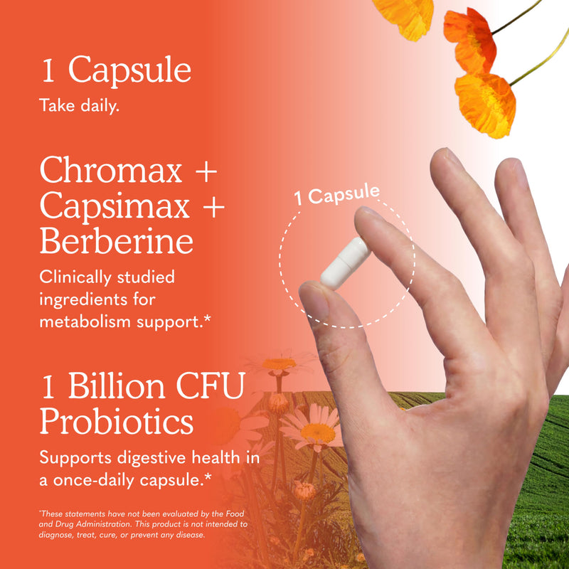 Garden of Life Dr. Formulated Multi+ Metabolism Support - Fermented Liposomal Multivitamin + Chromax, Capsimax, Berberine & Probiotics - 30 Capsules