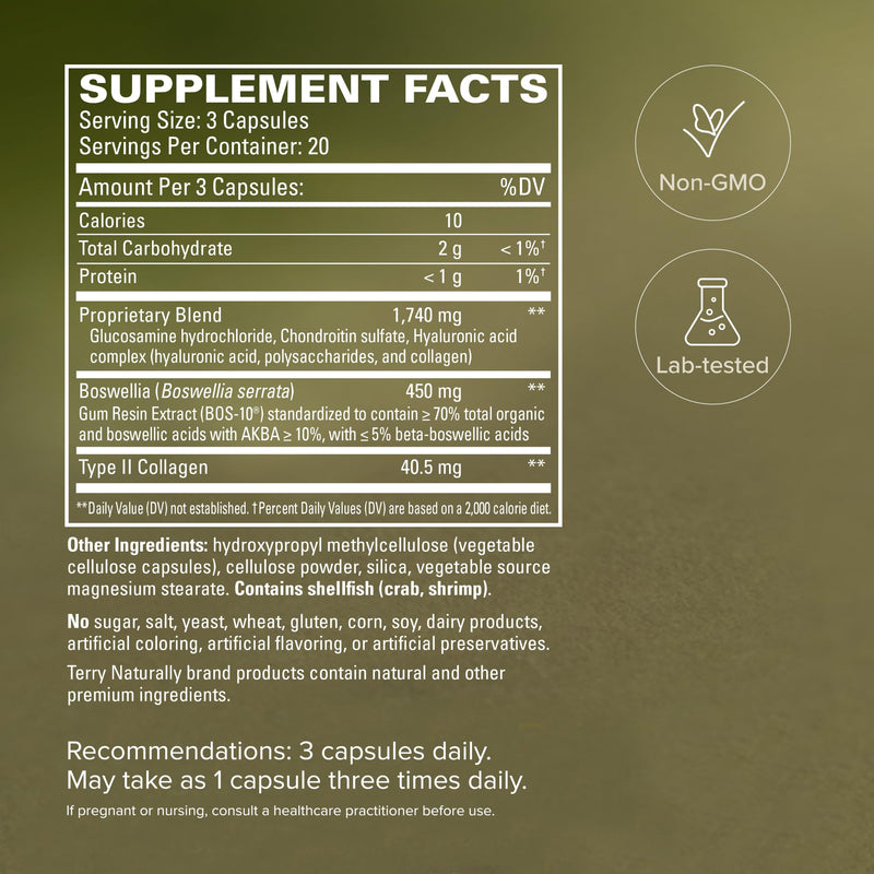 Terry Naturally Be Mobile - Joint Mobility & Comfort - 60 Count | Boswellia. Joint Comfort, Flexibility and Mobility Support. 60 capsules.