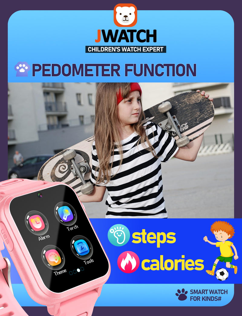 Kids Smart Watch for Boys Girls 6-12 with Pedometer Audio Book Camera Music Player Birthday Present Christmas (Pink pink - BeesActive Australia