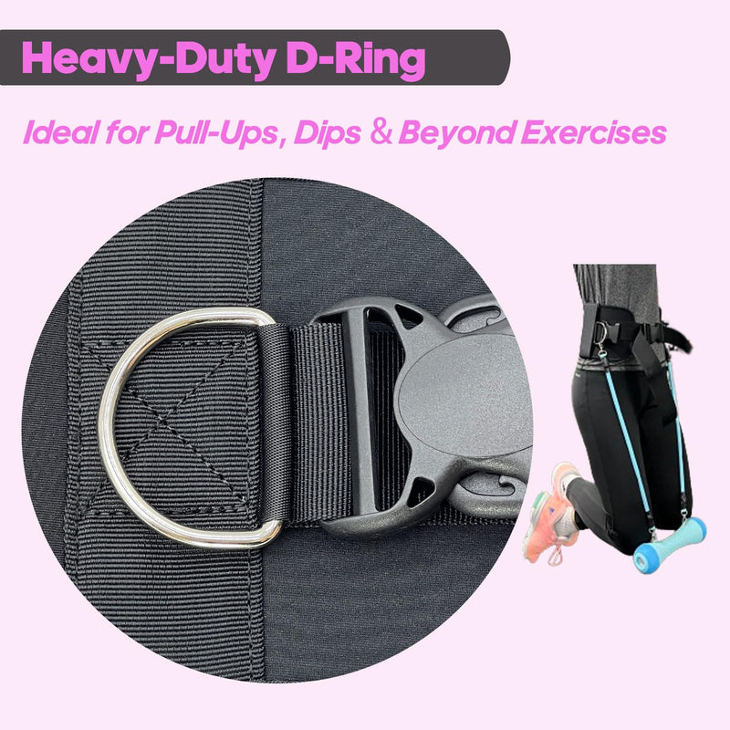 Hip-Thrust-Belt, Foldable Design, Slip-Resistant Padding, Supports 300 lbs, Ideal for Glutes Training with Dumbbells, Kettlebells & Plates, Great for Gym & Home Hip Thrust Workouts Pink+Black+D-ring