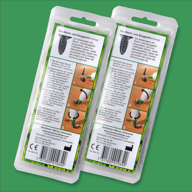3iX tick snare - pack of 2, reliable method for tick removal | Tick thrower, tick tweezers, tick removal pen, tick tweezers - BeesActive Australia