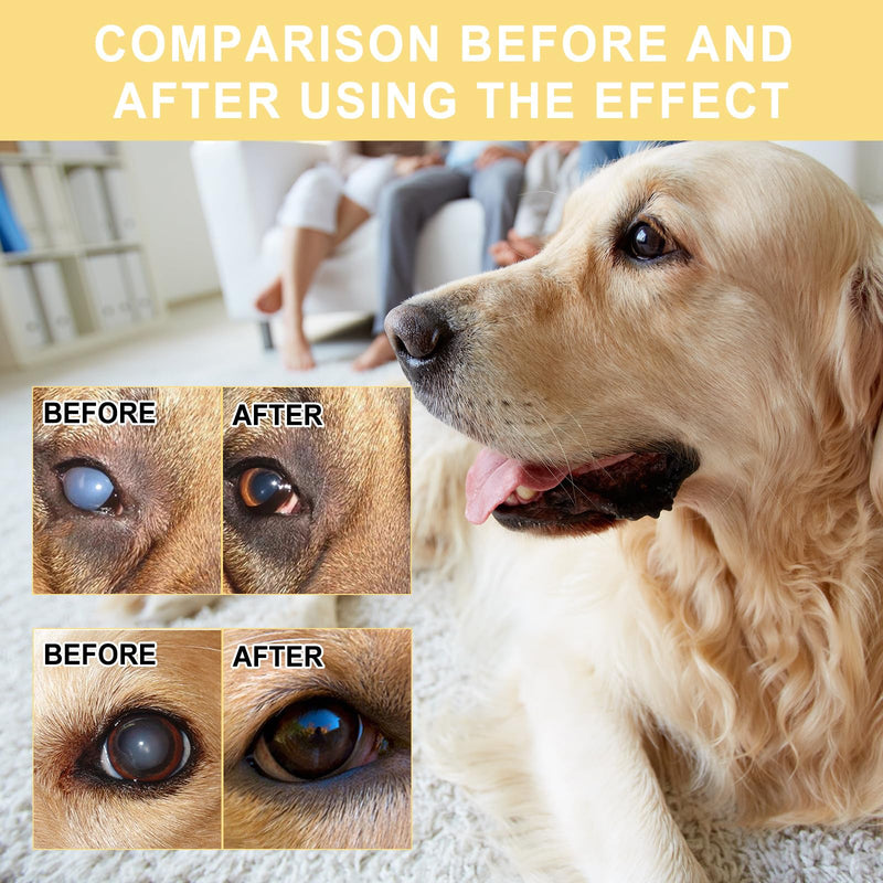 HcirjhieEye Drops for Dogs, Dog Eye Infection Treatment, Superior Comfort Long，Lasting Relief Fewer Application Needed, Used to Clean Tear Stains, Remove Eye Stains, and Relieve Dryness, 20mI - PawsPlanet Australia