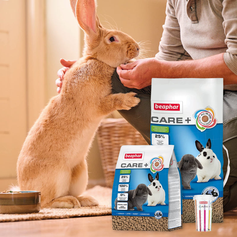 beaphar - Care+ Rabbit - for rodents and small mammals - with spirulina, vitamin E, Yucca Schidigera, Omega-3 and 6 - supports immune system and digestion, promotes tooth wear - 5 kg 5 kg (pack of 1) - BeesActive Australia