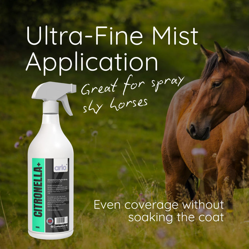 Citronella+ Fly Spray for Horses 500ml – Powerful Insect Protection | Long-Lasting Coat Spray for Horses & Ponies | Fast-Acting & Easy to Use | Summer Horse Care Essential