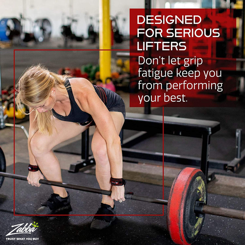 Dark Iron Fitness Weightlifting Leather Suede Lifting Wrist Straps Bundle for Men and Women Wraps Weight for a Heavy Powerlifting Grip Hooks with Padded Support 2 mm - BeesActive Australia