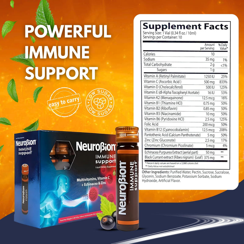 Neurobion Immune Support with Echinacea & Zinc 10 vials x 10 ml