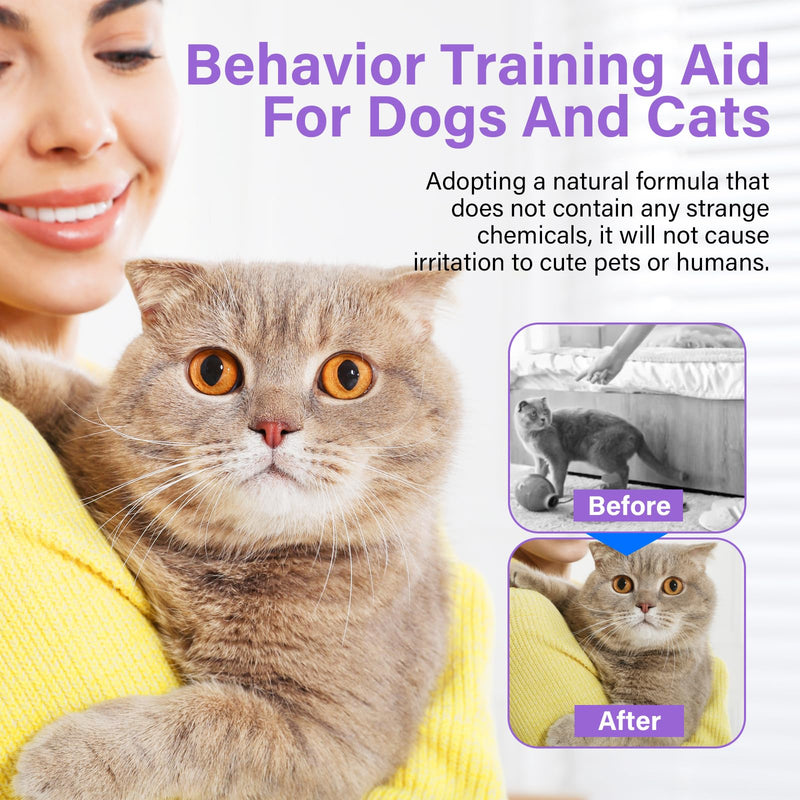 Cat Deterrent Outdoor&Indoor, Cat Deterrent Spray, Cat Repellent Outdoor to Keep Cats Away, Cat Repellent Spray for Furniture, Prevent Scratching, Digging&Biting, Nontoxic purple - BeesActive Australia