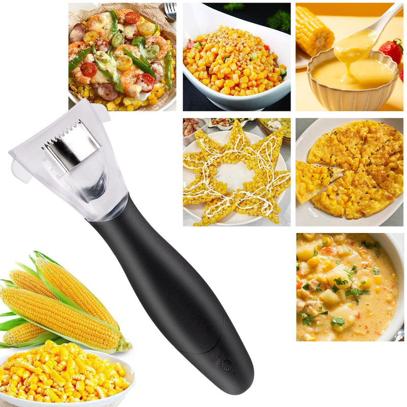 Corn Peeler, Corn Cob Stripper with Ergonomic Handle, Corn on the Cob Remover Corn Kernel Cutter #1114 Stainless Steel - BeesActive Australia