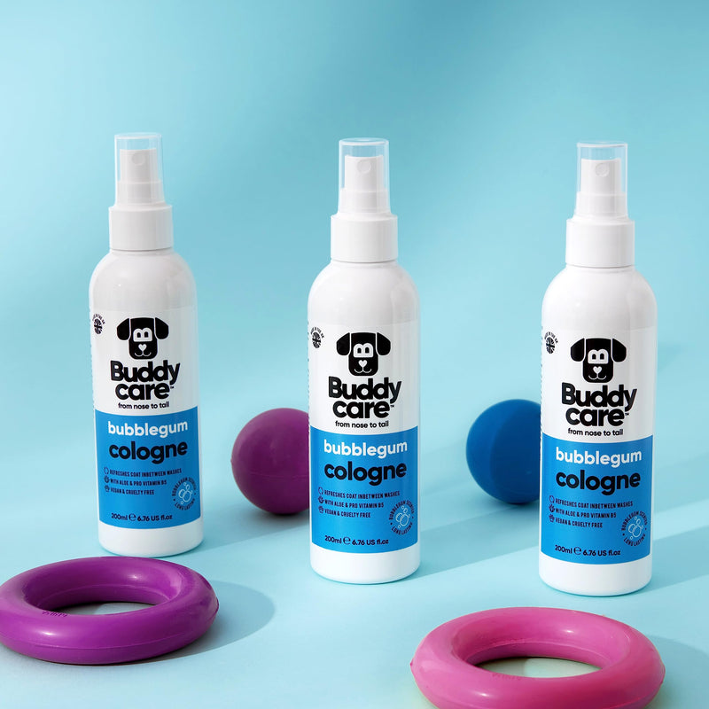 Buddycare Dog Cologne - Bubblegum - sweet and playful scented dog cologne - refreshes between dog washes (200 ml, 1 piece) - BeesActive Australia