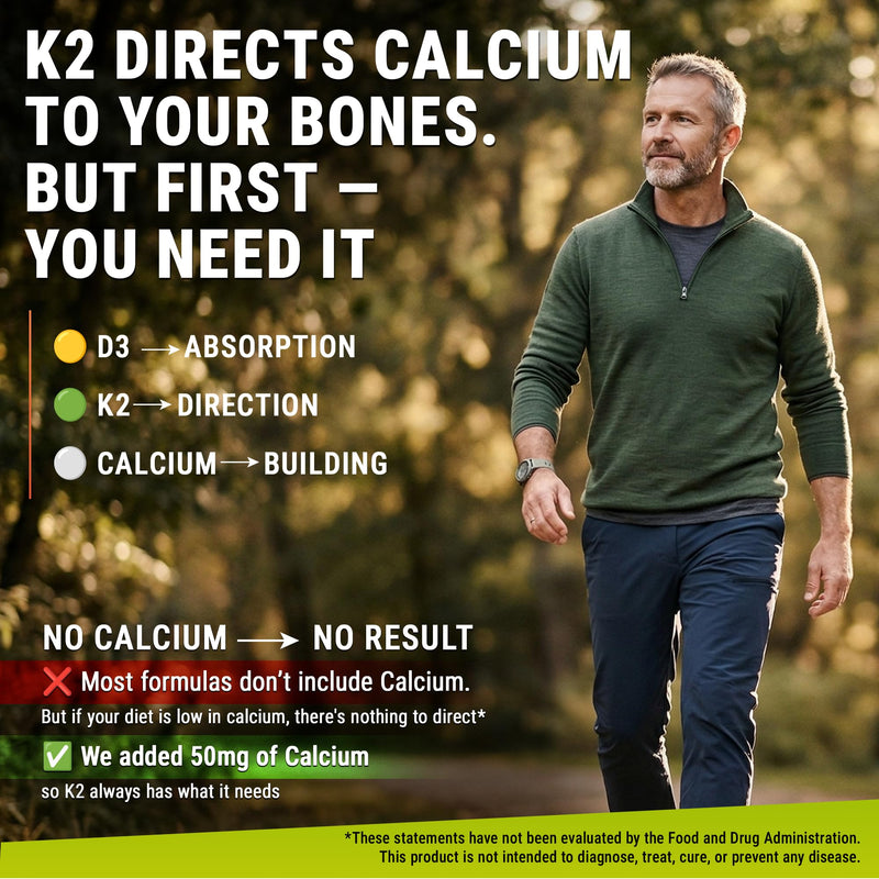 Vitamin D3 K2 with Magnesium Glycinate + Zinc & Calcium | Magnesium 1500mg | D3 10,000 IU | K2 (MK7) 200mcg | Zinc 50mg | Calcium 50mg | Immunity, Bone & Recovery Support – Vegan, Non-GMO