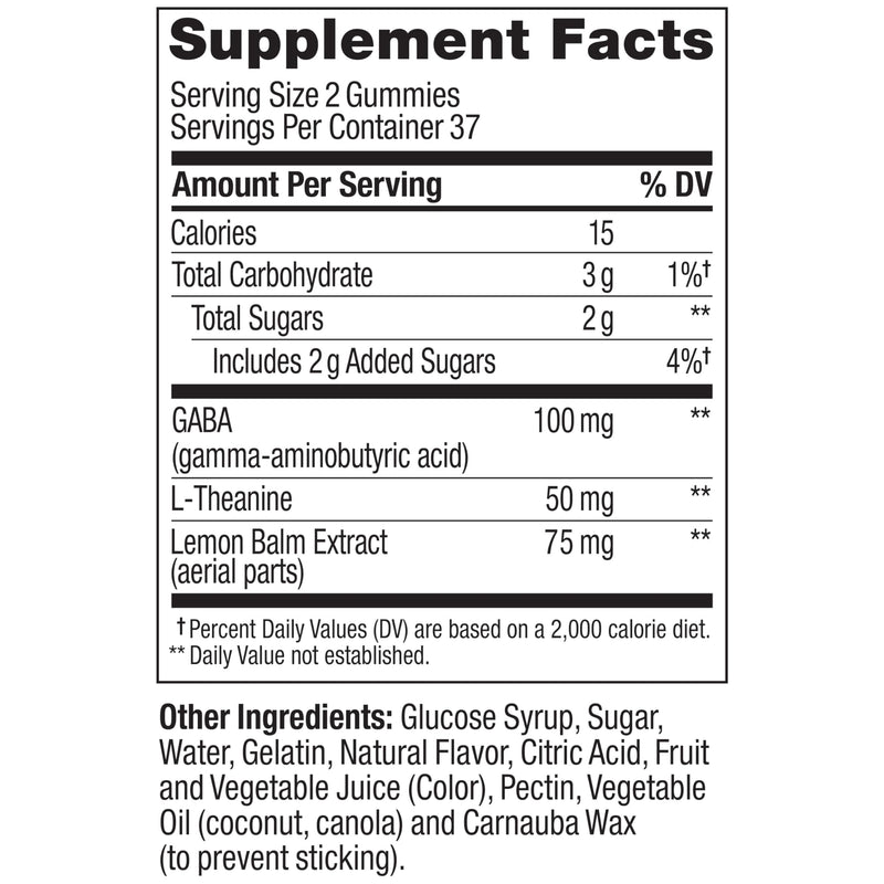 OLLY Goodbye Stress Gummy,GABA,L-Theanine,Lemon Balm,Stress Relief Supplement,Berry -,74 Count (Pack of 2) 74 Count (Pack of 2)