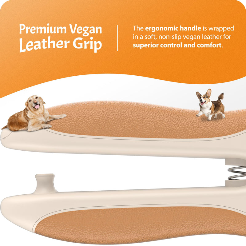 Pawsibility Pet Nail Clipper PRO 2026 - Quick-Vision LED Light | 2-Stage Adjustable Professional-Grade Blade | Adjustable Magnifier Safety Guard - for Cats, Small, Medium and Large Dogs - Brown Medium&Large *Brown - BeesActive Australia