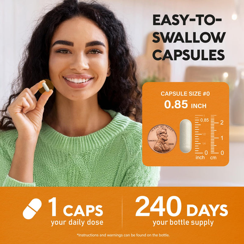 Vitamin D3 K2 - Vitamin D3 10000 iu & K2 as MK-7 120 mcg Complex - 240 Caps | D3 K2 + Magnesium, Zinc & Vitamin C & B12- Immune & Mood Support, Bone & Teeth Health - for Men & Women - Highly Bioavailable 240 Count (Pack of 1)