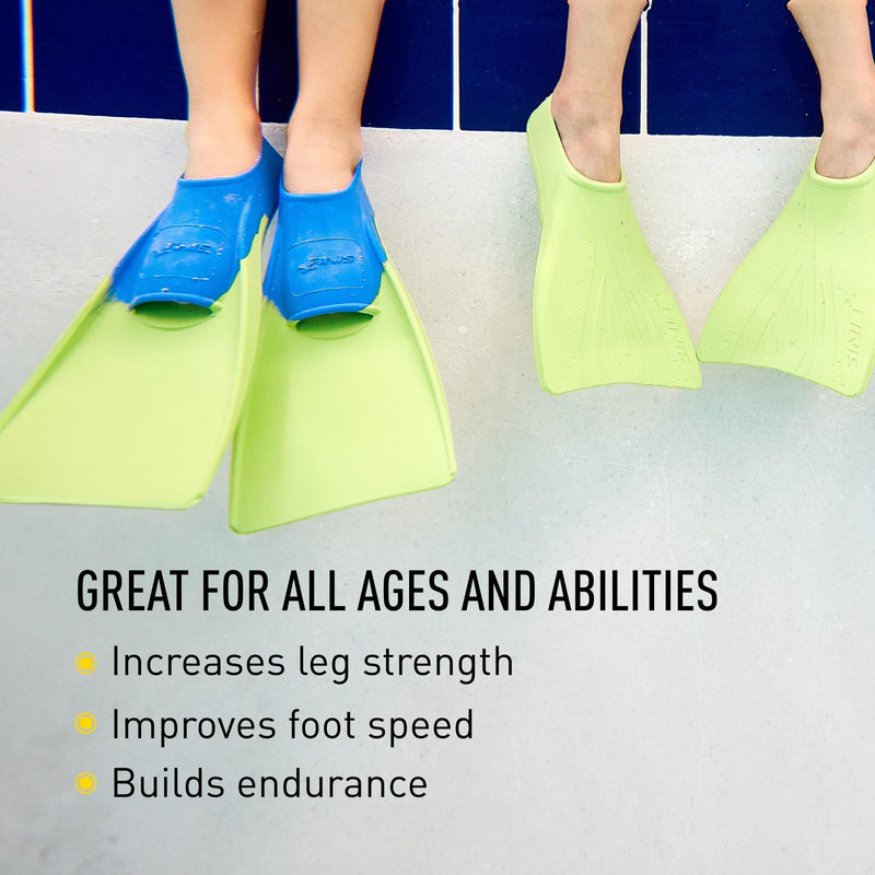 FINIS Long Floating Swim Training Fins for Kids - Improves Kick Technique & Body Position XXS (Jr. 11-1) - BeesActive Australia
