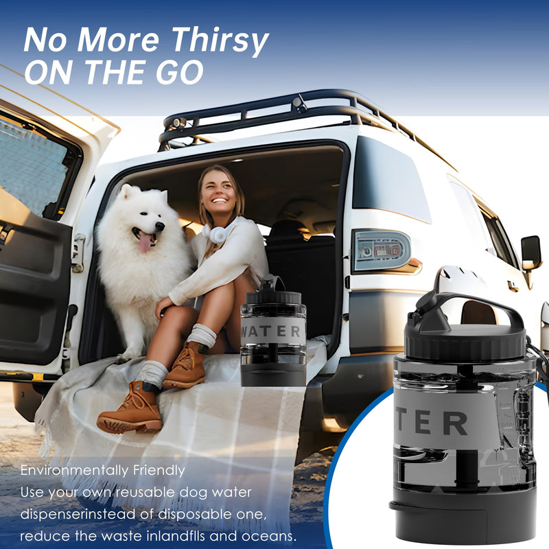 Dog Water Dispenser,77oz Dog Travel Water Bottle, Portable Large Dog Water Bowl Dispenser with Pull-Out Water Bowl for Walking Hiking Camping,Pet Water for Outdoor,BPA Free -BLACK Large Capacity - BeesActive Australia