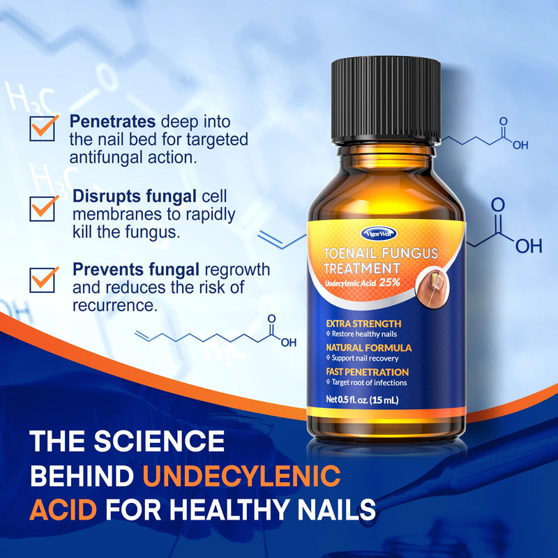 Toenail Fungus Treatment with 25% Undecylenic Acid: Toenail Fungus Treatment Extra Strength for Thick, Yellow and Damaged Nails - Safe and Gentle for Nails Care - BeesActive Australia