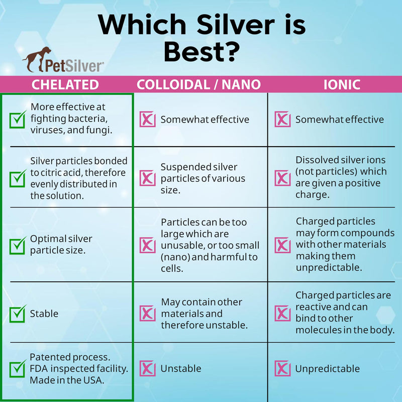 PetSilver Immune Support, Natural Nebulizer Solution, Promotes Respiratory Health in Cats & Dogs, Allergies, Sinus & Cough Treatment, Easy to Use, Patented Chelated Silver, Made in The USA, 16 fl oz - BeesActive Australia
