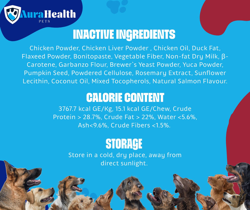 CREATINE PAWER 120 XL Chews up to 4-month supply for Working, Senior, & Injured Dogs 14-in-1 XtraStrength: Creatine, L-Carnitine & Taurine. Muscles, Performance, Energy & Recovery, Salmon Flavour