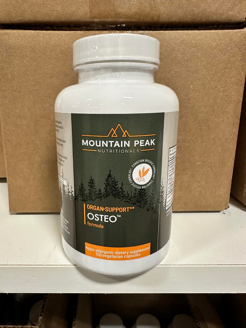 Mountain Peak Nutritionals Osteo Supplement - Organ & Strong Bone Support, Promotes Bone Health - With Vitamins D3, K2, Calcium, and Magnesium - Bone Building & Strengthening (120 Vegetarian Capsules) 120 Count (Pack of 1)