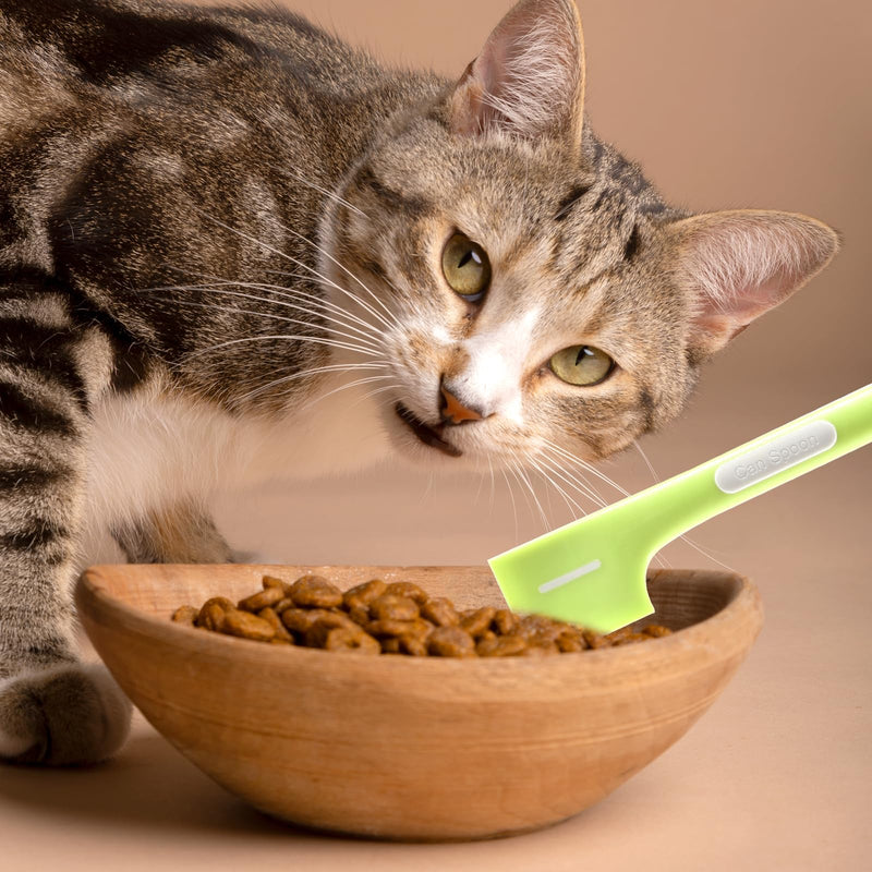4 Pcs Pet Food Spoon Set, Pet Food Mixing Spoons Cat Wet Food Spoon Dog Food Scoop Cat Food Spoon Spatula Food Can Spoon for Dogs and Cats - BeesActive Australia