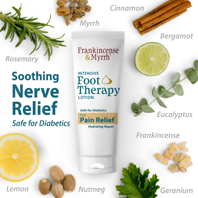 Frankincense & Myrrh Foot Pain Relief Cream - Intensive Foot Therapy Lotion - Diabetic Nerve Pain Relief Cream | Restless Leg Syndrome | Frankincense Essential Oil, 3 Ounce (1-Pack) 3 Ounce (Pack of 1) - BeesActive Australia