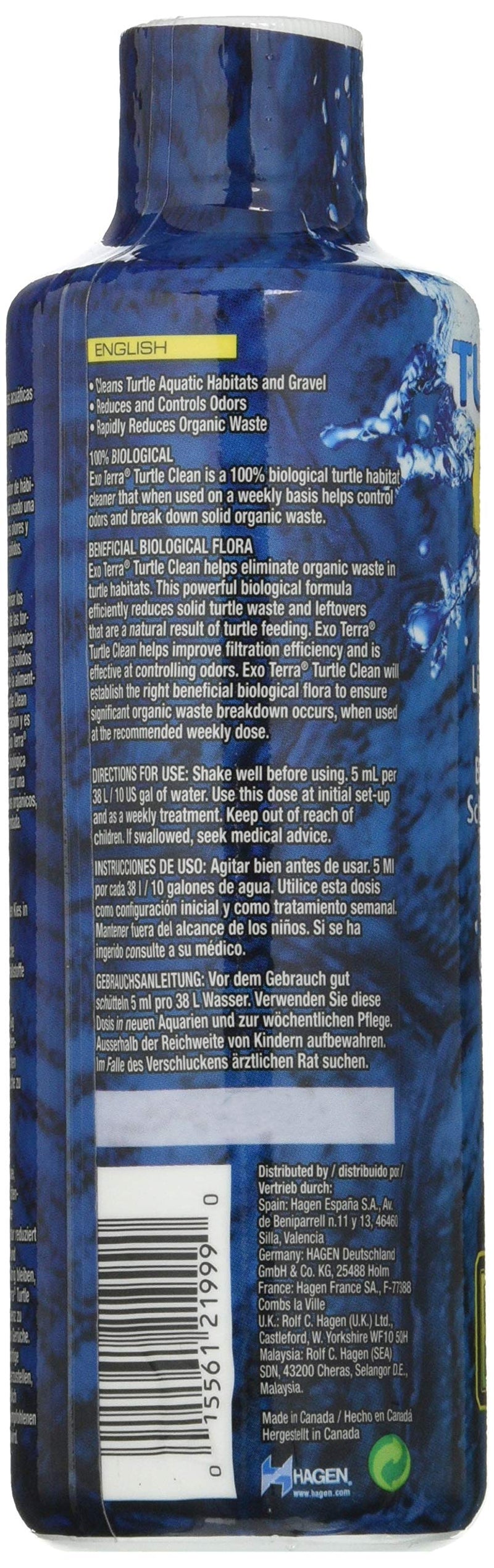 Exo Terra Turtle Clean, biological cleaner for turtle habitats, for turtle tanks, 250ml 250 ml (pack of 1) - BeesActive Australia