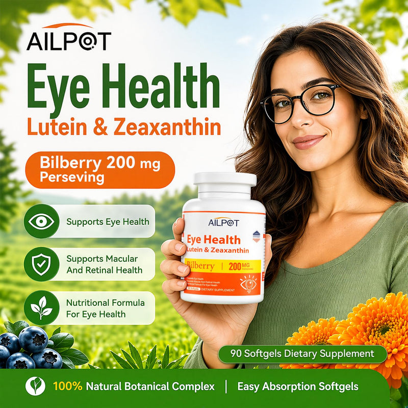 Lutein 40mg & Zeaxanthin 8mg Eye Health for Men and Women,90 Softgels