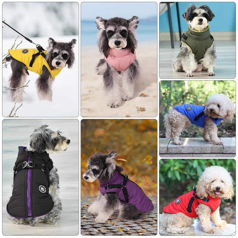 Norbi Dog Coat, Dog Winter Coat with Harness Built in, Dog Jacket Adjustable Warm Dog Coats for Small Medium Large Dogs Dog Cold Weather Coats Red - BeesActive Australia