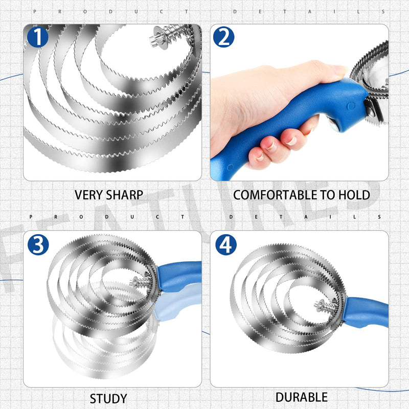 3 Pcs Reversible Stainless Steel Curry Comb with Soft Handle Grip Blue Horse Brush for Grooming 4/5/6 Ring Double Sided Horse Shedding Tool for Horses Cow Dog Sheep Cattle Goats Supplies - BeesActive Australia